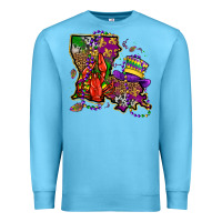 Ocean Blue mardi gras louisiana map Premium Sweatshirt - OliviaCreatesArt