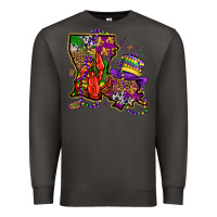 Smoke mardi gras louisiana map Premium Sweatshirt - OliviaCreatesArt