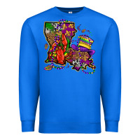 True Royal mardi gras louisiana map Premium Sweatshirt - OliviaCreatesArt