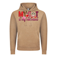 Vintage Coffee my cat is my valentine Vintage Hoodie - NancyCooperArtShop