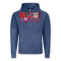 Vintage Denim my cat is my valentine Vintage Hoodie - NancyCooperArtShop