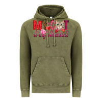 Vintage Olive my cat is my valentine Vintage Hoodie - NancyCooperArtShop