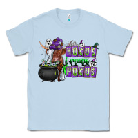 Dusty Blue Hocus i Mean Pocus Classic Tee - CowhideDigitalArt