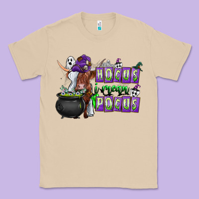 Hocus I Mean Pocus Classic Tee Designed By Cowhidedigitalart