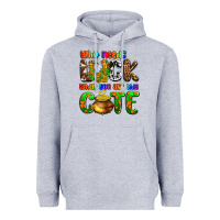 Heather Grey Who needs luck when you are this cute Heavyweight Hoodie - OliviaCreatesArt