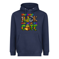 Navy Who needs luck when you are this cute Heavyweight Hoodie - OliviaCreatesArt