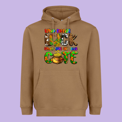 Who Needs Luck When You Are This Cute Heavyweight Hoodie Designed By Oliviacreatesart