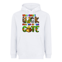 White Who needs luck when you are this cute Heavyweight Hoodie - OliviaCreatesArt