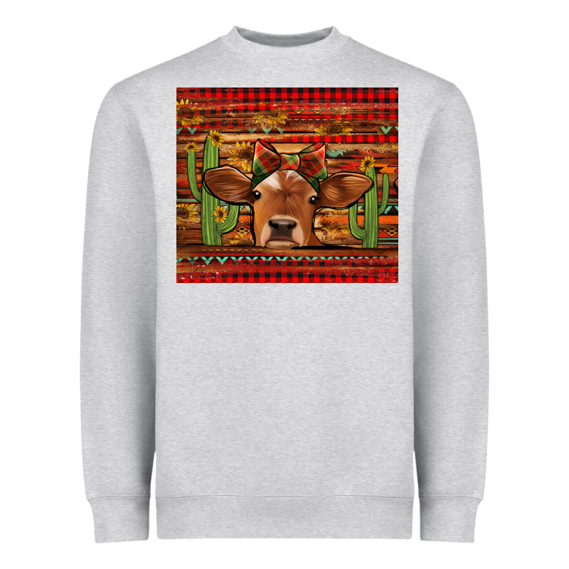 Western Christmas Cow Tumbler Heavyweight Sweatshirt by Jasminsmagicworld | Teevron