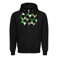 Black Soccer leopard glitter background Zipper Hoodie - HowdyJamesFarm