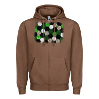 Chestnut Soccer leopard glitter background Zipper Hoodie - HowdyJamesFarm