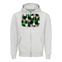 Dove Grey Soccer leopard glitter background Zipper Hoodie - HowdyJamesFarm