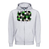 Heather Grey Soccer leopard glitter background Zipper Hoodie - HowdyJamesFarm