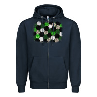 Navy Soccer leopard glitter background Zipper Hoodie - HowdyJamesFarm