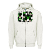 Oatmeal Heather Soccer leopard glitter background Zipper Hoodie - HowdyJamesFarm