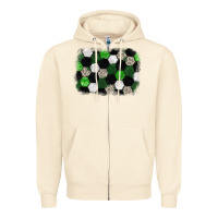 Sandshell Soccer leopard glitter background Zipper Hoodie - HowdyJamesFarm