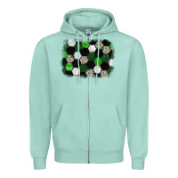 Seafoam Soccer leopard glitter background Zipper Hoodie - HowdyJamesFarm