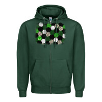 Sports Green Soccer leopard glitter background Zipper Hoodie - HowdyJamesFarm