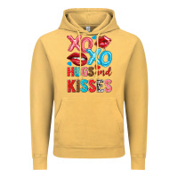Vintage Mustard xo xo hugs and kisses Vintage Hoodie - NancyCooperArtShop