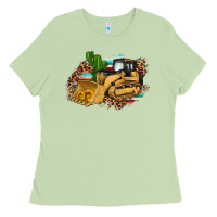 Bulldozer Leopard Cactus Sunflower Ladies Tee | Teevron