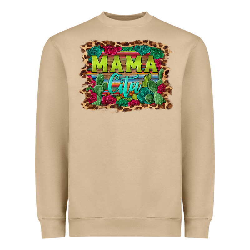 Mama Cita Serape Background Heavyweight Sweatshirt by BarkalooDesign | Teevron