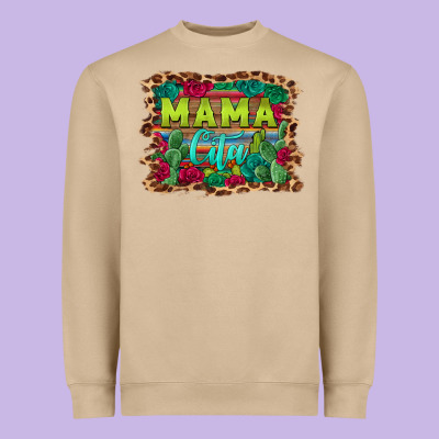 Mama Cita Serape Background Heavyweight Sweatshirt Designed By Barkaloodesign