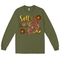 Army Green black woman self love nails Long Sleeve Tee - Artiststas