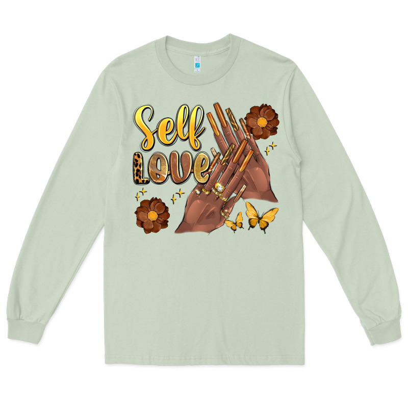Black Woman Self Love Nails Long Sleeve Tee by Artiststas | Teevron
