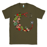 Army Green custom name christmas stethoscope Classic Tee - MaliasSmallBusiness