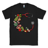 Black custom name christmas stethoscope Classic Tee - MaliasSmallBusiness