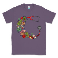 Lavender custom name christmas stethoscope Classic Tee - MaliasSmallBusiness