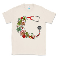 Natural custom name christmas stethoscope Classic Tee - MaliasSmallBusiness