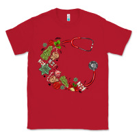 Red custom name christmas stethoscope Classic Tee - MaliasSmallBusiness