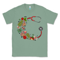 Sage custom name christmas stethoscope Classic Tee - MaliasSmallBusiness