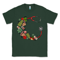 Sports Green custom name christmas stethoscope Classic Tee - MaliasSmallBusiness