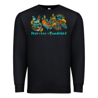 Black peace love thunderbird Premium Sweatshirt - OliviaCreatesArt