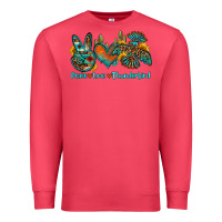 Cardinal peace love thunderbird Premium Sweatshirt - OliviaCreatesArt