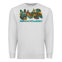 Dove Grey peace love thunderbird Premium Sweatshirt - OliviaCreatesArt