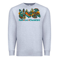 Heather Grey peace love thunderbird Premium Sweatshirt - OliviaCreatesArt