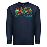 Navy peace love thunderbird Premium Sweatshirt - OliviaCreatesArt