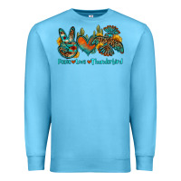 Ocean Blue peace love thunderbird Premium Sweatshirt - OliviaCreatesArt