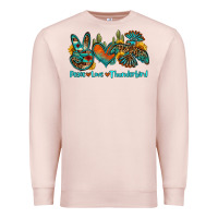 Pale Pink peace love thunderbird Premium Sweatshirt - OliviaCreatesArt
