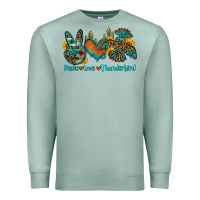 Seafoam peace love thunderbird Premium Sweatshirt - OliviaCreatesArt