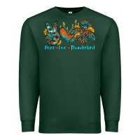 Sports Green peace love thunderbird Premium Sweatshirt - OliviaCreatesArt