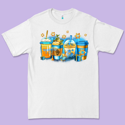 Hanukkah Coffee Premium Tee Designed By Jasminsmagicworld