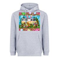 Heather Grey Easter Day camping Heavyweight Hoodie - OliviaCreatesArt