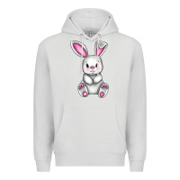 Dove Grey Cute bunny Easter Premium Hoodie - CowGirlArtShop