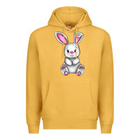 Mustard Cute bunny Easter Premium Hoodie - CowGirlArtShop