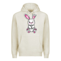 Oatmeal Heather Cute bunny Easter Premium Hoodie - CowGirlArtShop