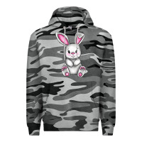 Slate Camo Cute bunny Easter Premium Hoodie - CowGirlArtShop